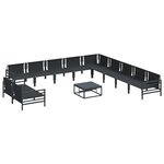 vidaXL Ensemble de canapé de jardin 12 Pièces Anthracite Acier