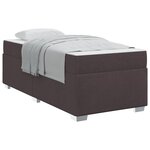 vidaXL Cadre de lit avec matelas Marron foncé 100 x 200 cm tissu