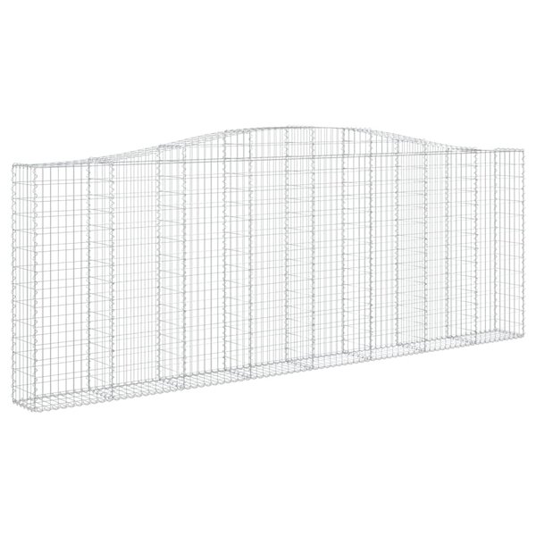 vidaXL Panier de gabions arqué 400x30x140/160 cm Fer galvanisé