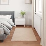 vidaXL Tapis en Fourrure Synthétique de Lapin Olite Taupe 80 x 150 cm