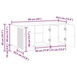 vidaXL Meuble TV 99 x 34 5 x 50 cm Chêne artisanal Bois d'ingénierie