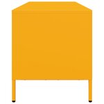 vidaXL Meuble TV jaune moutarde 135x39x43 5 cm acier laminé à froid