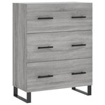 vidaXL Buffet sonoma gris 69 5x34x90 cm bois d'ingénierie