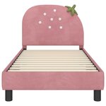 vidaXL Cadre de lit pour enfants avec tête de lit Rose 80 x 160 cm