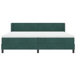 Lit à ressort avec matelas vidaXL Vert foncé 200x200 cm Velours