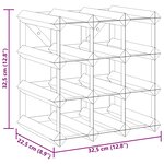 vidaXL Casier à bouteilles pour 12 bouteilles Marron Bois pin solide