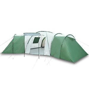 vidaXL Tente familiale à dôme 12 personnes vert imperméable
