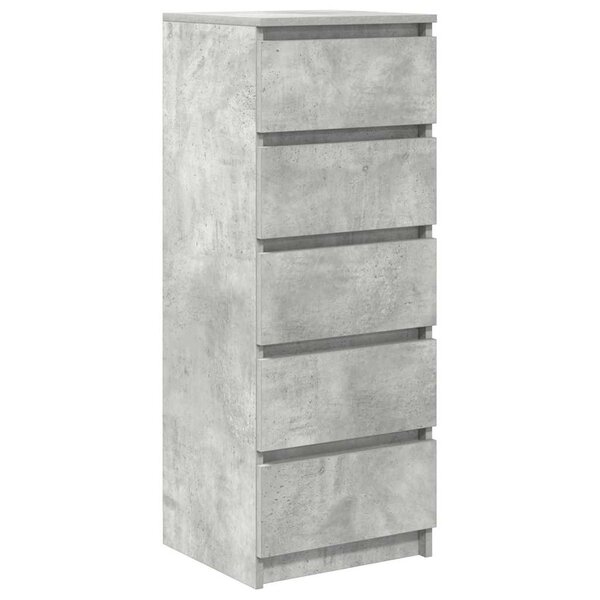 vidaXL Buffet avec tiroirs gris béton 37 5x35x99 cm bois d'ingénierie