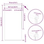 vidaXL Store enrouleur occultant café 70x130cm largeur du tissu 65 7cm