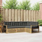 vidaXL Ensemble de canapés d'extérieur 5 pc Blanc et anthracite