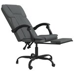 vidaXL Fauteuil inclinable de bureau Gris foncé Tissu