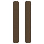 vidaXL Tête de lit avec oreilles Marron foncé 103x16x118/128 cm Tissu