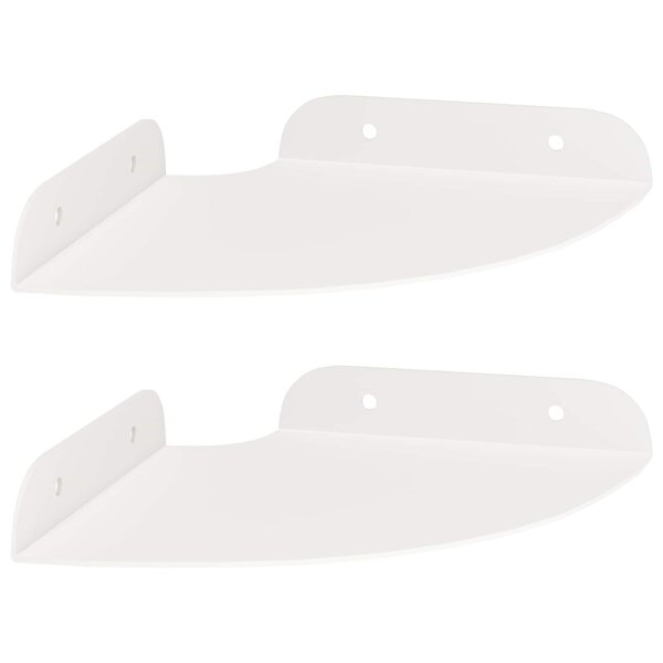 vidaXL Étagère flottante avec étagère 2 Pièces Blanc 15 x 15 x 2 cm