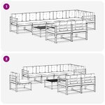 vidaXL Ensemble de canapés d'extérieur 9 Pièces Blanc et anthracite