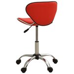 Chaise fauteuil siège de bureau informatique étude similicuir rouge 02_0024061