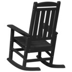 vidaXL Chaise Berçante de Jardin 2 Pièces Noir 70 x 92 x 108 cm Plastique