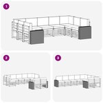 vidaXL Ensemble de canapés d'extérieur 9 pc Naturel et Anthracite