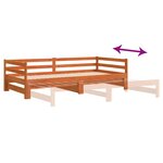 vidaXL Lit de jour et lit gigogne sans matelas 90x200 cm bois massif