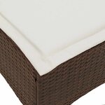 vidaXL Salon de jardin 3 Pièces avec coussins forme L marron polyrotin