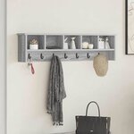 vidaXL Porte-manteau mural avec étagère Sonoma gris 100 x 16 x 26 cm