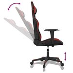 vidaXL Chaise de jeu de massage Noir et rouge bordeaux Similicuir