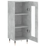 vidaXL Buffet Gris béton 34 5x34x90 cm Bois d'ingénierie