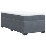 vidaXL Sommier à lattes de lit avec matelas Gris foncé 100x200 cm