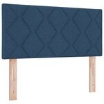 vidaXL Lit à ressorts avec matelas de - Bleu - 100 x 200 cm - Tissu