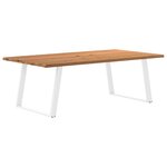vidaXL Table à manger et bord naturel bois massif chêne rectangulaire
