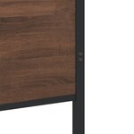 vidaXL Cadre de lit en métal sans matelas chêne marron 160x200 cm