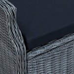 vidaXL Ensemble à manger de jardin 7 Pièces Gris foncé