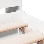 vidaXL Lit bibliothèque sans matelas blanc 150x200 cm bois pin massif