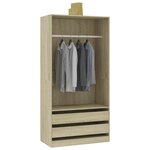 vidaXL Garde-robe Chêne sonoma 100x50x200 cm Bois d'ingénierie