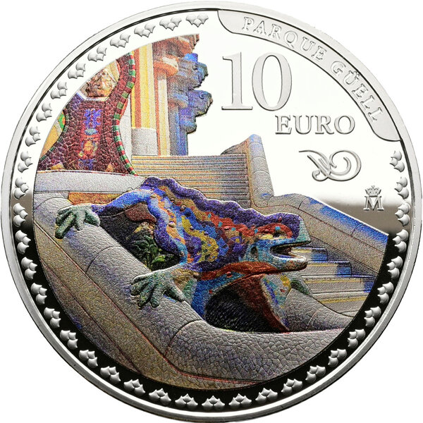 Monnaie PARK GUELL Antoni Gaudi Argent 10€ Euro Spain 2026