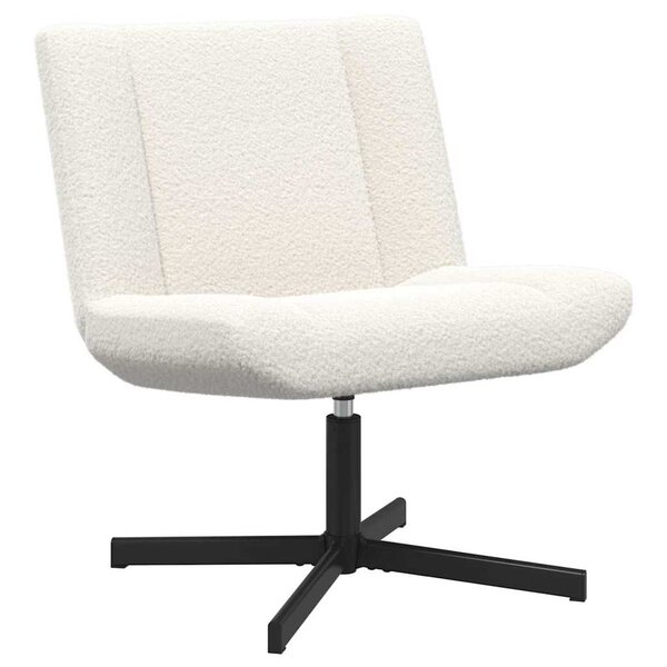 vidaXL Chaise pivotante Crème 63 x 75 x 76 cm tissu