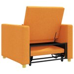 vidaXL Canapé-lit escamotable simple Jaune foncé 90 x 165 x 87 cm