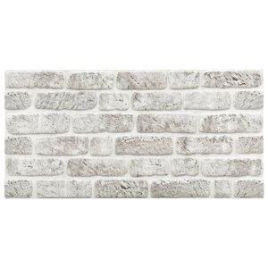 vidaXL Panneaux muraux 3D design de brique gris clair 11 Pièces EPS