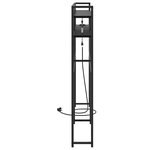 vidaXL Tête de lit avec étagère Chêne noir 120 cm Bois d'ingénierie