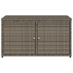 vidaXL Armoire de rangement jardin gris 110x55x60 5 cm résine tressée