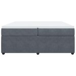 vidaXL Sommier à lattes de lit et matelas Gris foncé 200x200cm Velours