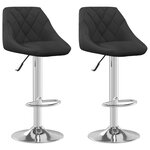 vidaXL Tabourets de bar lot de 2 noir velours
