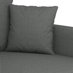 vidaXL Ensemble de canapés 3 Pièces avec coussins Gris foncé Tissu