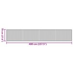vidaXL Tapis rectangulaire gris 70x400 cm bambou
