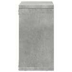 vidaXL Armoire murale 60x16x30 cm gris béton bois d'ingénierie