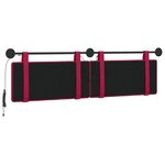 vidaXL Tête de lit suspendue Avec lumière LED Bordeaux Velours