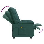 vidaXL Fauteuil de massage Vert foncé Tissu