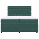 vidaXL Sommier à lattes de lit et matelas Vert foncé 200x200cm Velours