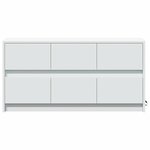 vidaXL Meuble TV avec LED blanc 100x34x50 cm bois d'ingénierie