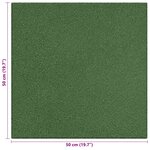 vidaXL Dalles de Protection Anti-Chute 12 Pièces Vert 50 x 50 cm
