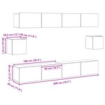 vidaXL Ensemble de 6 meubles TV Chêne artisan Bois d'ingénierie
